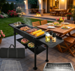 Foldable Charcoal BBQ for Outdoor Cooking – Portable Hibachi Grill for Camping, Garden, Picnic & Travel - Image 2