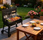 Small Folding Charcoal BBQ with Lid – Portable Grill with Accessories for Camping, Hiking, Beach & Patio - Image 2