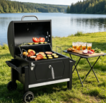 Tabletop Charcoal Grill with Warming Rack – 303 sq.in Cooking Area for Outdoor Camping & Picnic Grilling
