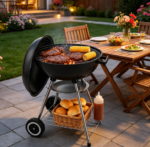 18-Inch Heavy-Duty Round Charcoal Grill – Thickened Bowl on 4 Legs & Wheels for Camping, Travel & Tailgating - Image 2