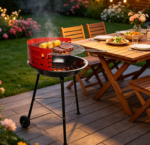 16-Inch Portable Charcoal Grill with 4 Flame Control Levels – Dual Vents for Backyard, Camping & Boat - Image 2