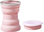 Foldable Silicone Water Cup – 320ml Heat-Resistant Travel Mug with Lid, Collapsible for Hiking & Outdoors
