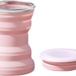 Foldable Silicone Water Cup – 320ml Heat-Resistant Travel Mug with Lid, Collapsible for Hiking & Outdoors