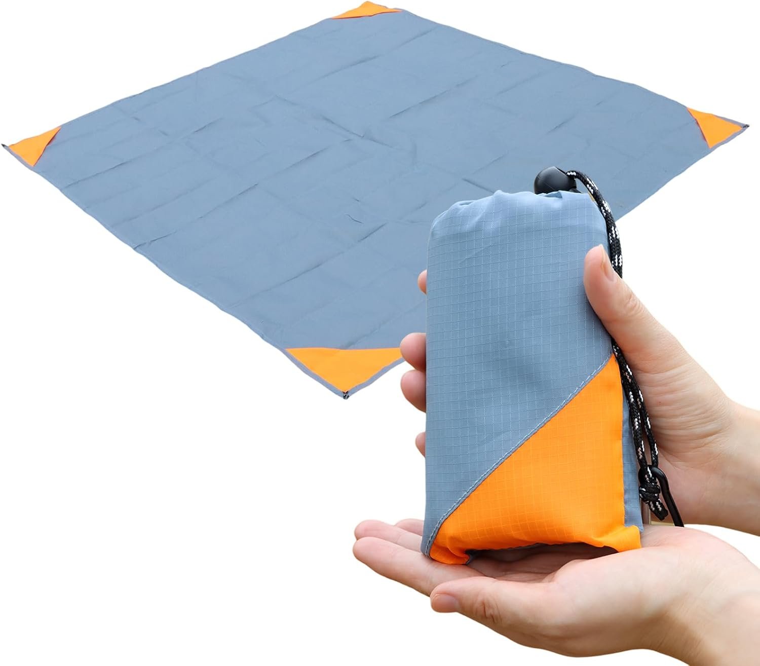 61nU2fPfkGL._AC_SL1500_.jpg Pocket Picnic Blanket – 55"x60" Sandproof & Waterproof Lightweight Tarp, Quick-Dry Foldable for Outdoors - Image 1