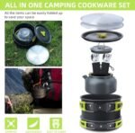 16-Piece Camping Cookware Mess Kit – Non-Stick Lightweight Pot, Pan & Kettle Set with Stainless Steel Cutlery for Backpacking - Image 2