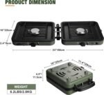 2-Burner Portable Propane Camping Stove – 17200 BTU, Folding Gas Stove with Carry Handle & Inlet Pipe - Image 2