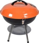 14-Inch Original Kettle Charcoal Grill – Portable BBQ Smoker for Picnic, Patio, Backyard & Camping
